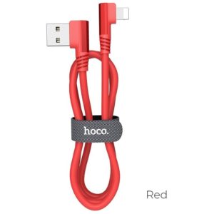 HOCO U83 PUISSANT SILICONE CHARGING CABLE FOR LIGHTNING, ΚΟΚΚΙΝΟ