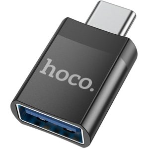 Αντάπτορας Hoco UA17 USB-C σε USB 3.0 με Λειτουργία OTG και Δυνατότητα Φόρτισης 5V / 2A Μαύρο.