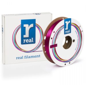 REAL PLA Satin 3D Printer Filament - Satin Scarlet - spool of 0.5Kg - 1.75mm (REFPLASATINSCARLET500MM175).