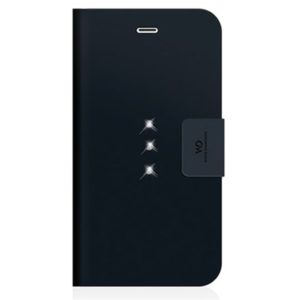White Diamond Θήκη Bookstyle Wallet για iPhone Plus (6/6S) - Μαύρο