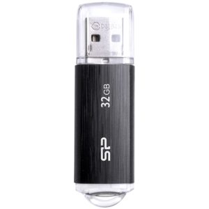SILICON POWER USB Flash Drive Ultima U02, 32GB, USB 2.0, μαύρο SP032GBUF2U02V1K.