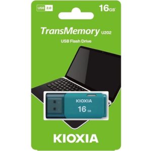 KIOXIA USB 2.0 FLASH STICK 16GB HAYABUSA AQUA U202 LU202L016GG4