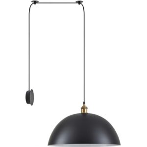 Home Lighting SE21-BR-10-BL1W-MS50 MAGNUM Bronze Metal Wall Lamp with Black Fabric Cable and Metal Shade 77-8885( 3 άτοκες δόσεις.)
