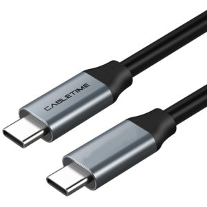 CABLETIME καλώδιο USB Type-C CMCM60, 60W, 3A, 4K, 1m, γκρι 5210131038017.