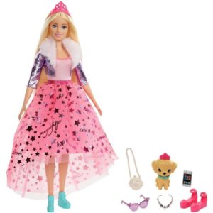 Mattel Barbie Princess Adventure: Deluxe Doll with Puppy and Accessories (GML76)