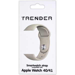 Ανταλλακτικό Λουράκι Trender TR-ASL41BG Σιλικόνης για Apple Watch 40/41mm Μπέζ.
