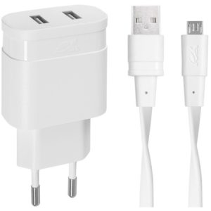RIVAPOWER VA4125 WD2 wall charger white 3,4A/ 1USB, with MFi Lightning cable, 12/96 VA4125WD2