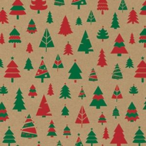 Next χαρτί περιτυλίγματος κραφτ Χριστουγεννιάτικα Δέντρα 16 φύλλα 70x100εκ. 70γρ..