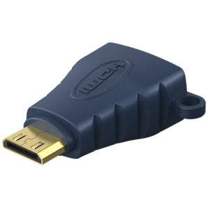 CABLETIME αντάπτορας Mini HDMI C σε HDMI AV599, with Ring, 4K, μπλε 5210131039441.