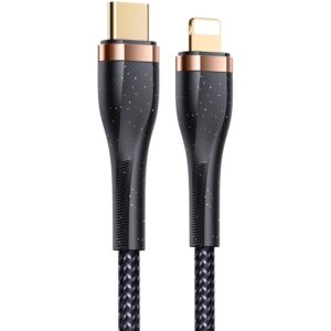 USAMS καλώδιο Lightning σε USB-C SJ489, 20W PD, 1.2m, μαύρο SJ489USB01.