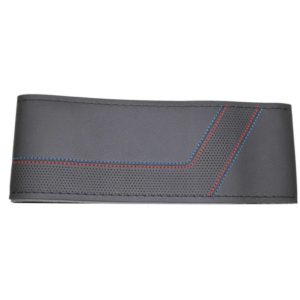 Κάλυμμα τιμονιού ραφτό - Sport - μαύρο χρώμα με κόκκινες ραφές - 1 τμχ. SW02