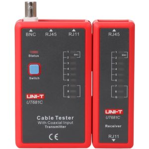 UNI-T tester καλωδίων δικτύου UT681C, RJ45/RJ11/BNC UT681C.