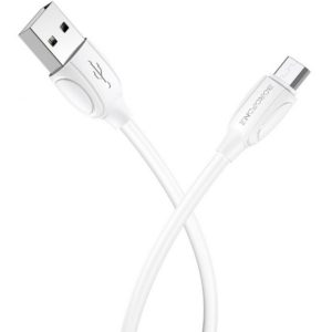 Καλώδιο σύνδεσης Borofone BX19 Benefit USB σε Micro USB 2.4A 1μ Λευκό.
