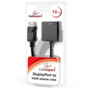 CABLEXPERT DISPLAYPORT TO HDMI ADAPTER CABLE BLACK BLISTER AB-DPM-HDMIF-002