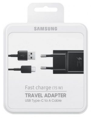Φορτιστής Ταξιδίου Samsung EP-TA20EBECGWW με Αποσπώμενο Καλώδιο USB USB-C Μαύρο 2000 mAh Fast Charge (15W).