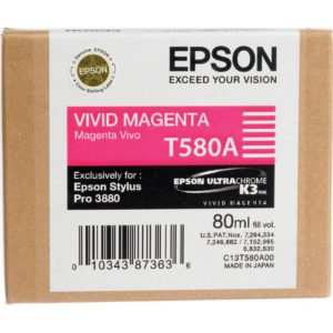 Epson Μελάνι Inkjet T580A Vivid Magenta (C13T580A00) (EPST580A00).( 3 άτοκες δόσεις.)