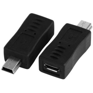 PΟWERTECH αντάπτορας USB Mini σε USB Micro θηλυκό CAB-U113, μαύρος CAB-U113.