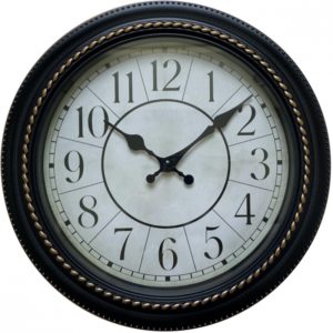 ArteLibre Ρολόι Τοίχου Μαύρο Πλαστικό Φ27.6x4.8cm.