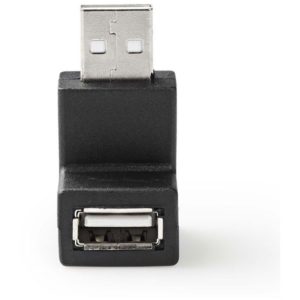 NEDIS CCGP60930BK USB 2.0 Adapter A Male - A Female 90° Angled Black NEDIS.