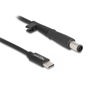 DELOCK καλώδιο τροφοδοσίας 87972, USB-C σε HP 7.4x5.0mm, 1.5m, μαύρο 87972.