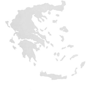 Auto GS Αυτοκόλλητος Χάρτης Ελλάδα Λευκός 11x9cm 1Τμχ 24748.
