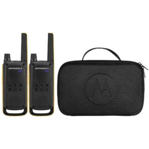 Walkie Talkie Motorola Go Beyond PMR T82 Extreme IPX4 Μαύρο με Φακό Led και Υποδοχή Hands Free. Εύρος Κάλυψης 10 km.( 3 άτοκες δόσεις.)