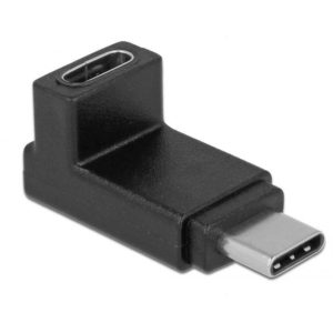 POWERTECH αντάπτορας USB-C αρσενικό σε θηλυκό CAB-UC026, 90°, μαύρος CAB-UC026.