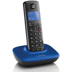 Motorola T401+ Blue (Ελληνικό Μενού) Ασύρματο τηλέφωνο με φραγή αριθμών, ανοιχτή ακρόαση και Do Not Disturb.( 3 άτοκες δόσεις.)