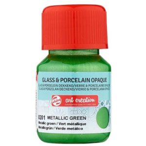 Talens χρώμα glass/porcelain opaque 8201 metal green 30ml.