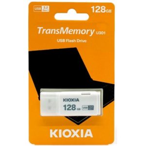 KIOXIA USB 3.0 FLASH STICK 128GB HAYABUSA WHITE U301 LU301W128GG4