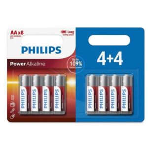 PHILIPS Power αλκαλικές μπαταρίες LR6P8BP/10, AA LR6 1.5V, 8τμχ LR6P8BP-10.