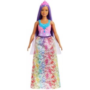 Mattel Barbie Dreamtopia: Princess Curvy Doll with Purple Hair (HGR17).