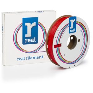 REAL PETG 3D Printer Filament - Red - spool of 0.5Kg - 1.75mm (REFPETGSRED500MM175).