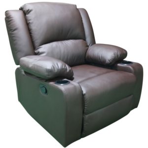 ArteLibre Πολυθρόνα Relax DAFODILL Καφέ PU 90x94x102cm.( 3 άτοκες δόσεις.)