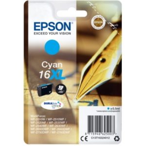 Ink Epson T163240 XL Cyan with pigment ink. C13T16324012.