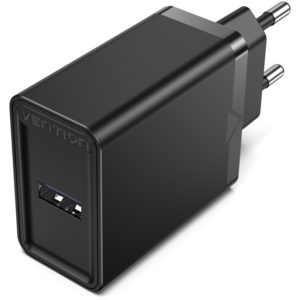 VENTION USB Wall Charger (22.5W) EU Black (FACB0-EU).