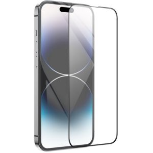 Tempered Glass Hoco A12 Plus Nano 3D Full Screen Edges Protection 9H για Apple iPhone 14 Pro με Μαύρο Περίγραμμα.