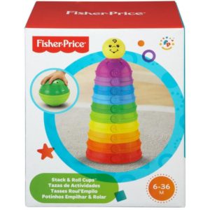 FISHER PRICE - BRILLIANT BASICS STACK ROLL CUPS (W4472).