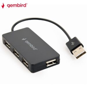 GEMBIRD USB HUB 4-PORT BLACK UHB-U2P4-04