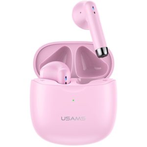 USAMS earphones IA04 με θήκη φόρτισης, True Wireless, ροζ BHUIA04.