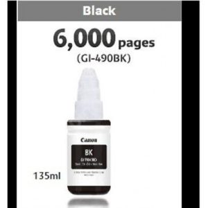 Ink Canon GI-490 Black Ink 135ml 6k. 0663C001.