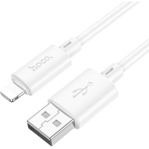 Καλώδιο σύνδεσης Hoco X88 USB σε Lightning 2.4A για Γρήγορη Φόρτιση και Μεταφορά Δεδομένων 1m Λευκό.