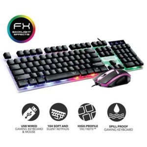 ALCATROZ RGB WATERPROOF GAMING KEYBOARD AND MOUSE X-CRAFT XC1000 XC1000