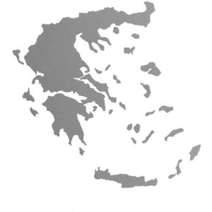 Auto GS Αυτοκόλλητος Χάρτης Ελλάδα Ασημί 11x9cm 1Τμχ 24746.