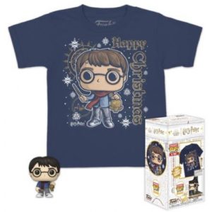 Funko Pocket Pop! Tee (Child): Harry Potter - Holiday Harry Vinyl Figure T-Shirt (XL).