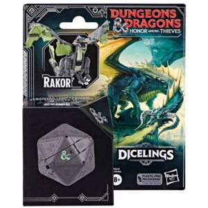 Hasbro Fans Dungeons Dragons: Honor Among Thieves - Rakor Dicelings Collectible Black Dragon (F5212).