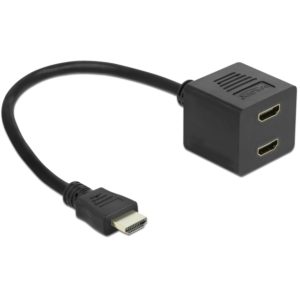 DELOCK splitter HDMI σε 2x HDMI θηλυκό 65226 με Ethernet, 1080p, μαύρο 65226.