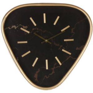 ArteLibre Ρολόι Τοίχου Μαύρο/Χρυσό Μέταλλο/MDF 40x38x6cm.