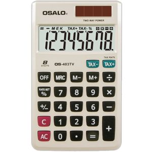 OSALO Αριθμομηχανή τσέπης 8 ψηφίων OS-403TV