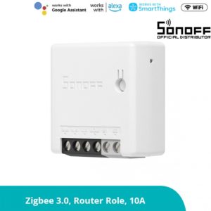 GloboStar 80045 SONOFF ZBMINI-R3 - Zigbee Wireless Smart Switch Two Way Dual Relay - 2 Output Channel.